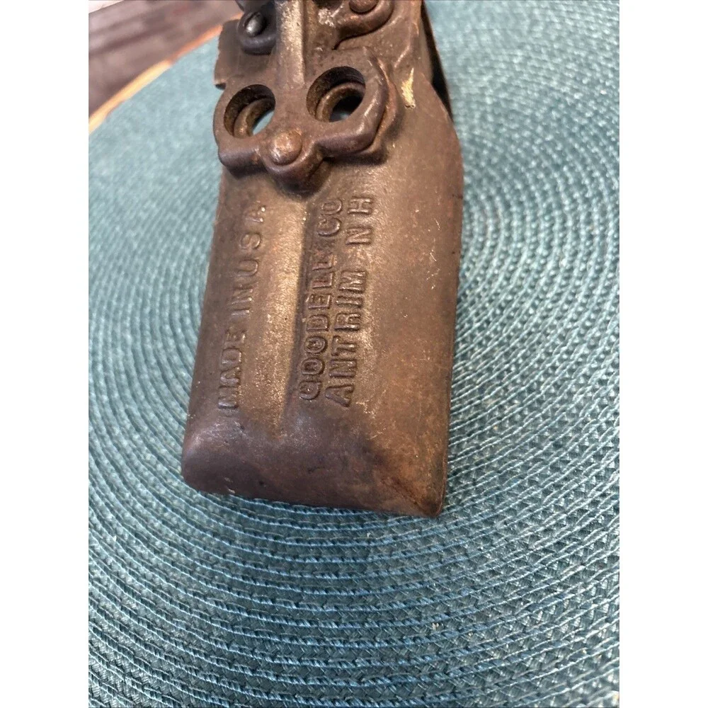Goodell Co Primitive Dual Cherry Pitter (D5L) Cast Iron & Wood Pit Remover